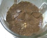 A picture of step 1 of Kanten Tofu Chocolate Cakes for Dieters.