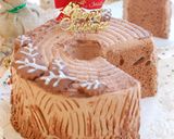 A picture of step 15 of Chocolate Chiffon Cake Bûche de Noël.