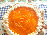Tarta de duraznos con crema