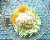 A picture of step 1 of Cabbage and Potato Pancakes.
