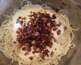 Mascarponés carbonara tészta recept fázis 4 fotója