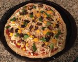 A picture of step 8 of Jerk Chicken Mango Pizza.