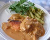 A picture of step 4 of Salmon Meunière with Creamy Tomato Sauce.