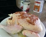 A picture of step 1 of Smoked Whole Chicken.