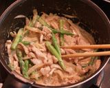 A picture of step 3 of Springtime Pasta with Soy Milk- Miso-Mustard Cream Sauce.