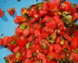 A picture of step 2 of Fish with Spicy tomato watermelon salsa.