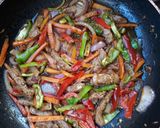 A picture of step 2 of Fusilli Pasta Stir Fry.