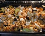 Foto del paso 5 de la receta Asado meloso de calabaza, berenjena y calabacín con garbanzos crujientes