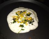 A picture of step 3 of Rava onion uttapam.