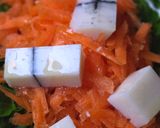 Foto del paso 4 de la receta: Ensalada de berro, zanahoria y queso de cabra con carbón activado estilo Morbier (D. O. P) 🥗🐐