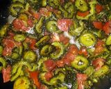 A picture of step 2 of Crispy karela fry.
