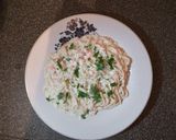 Pas rețetă Paste (spaghete) cu somon afumat și sos de smântână 4 fotografie