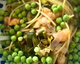 Une image de l'étape 3 de Pâtes et Poireau Crevettes.