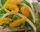 A picture of step 5 of My Naughty Sandwich Burger with Salad.