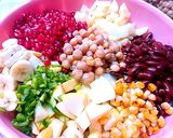 A picture of step 1 of Mix beans chaat or salad.
