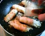A picture of step 5 of Enoki Mushrooms Wrapped with Sliced Pork Belly.