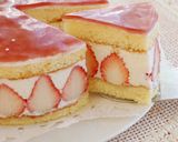 A picture of step 22 of Le Fraisier Style White Chocolate Cake.
