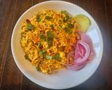 A picture of step 3 of Matar Paneer Bhurji.
