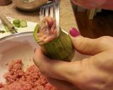A picture of step 3 of Kousa squash.