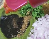A picture of step 3 of Bhel puri.