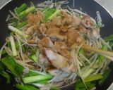 A picture of step 3 of Speedy and Delicious Hearty Pork Offcuts and Bean Sprout Stir-Fry.