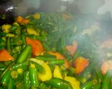 A picture of step 3 of Potato and French Beans.