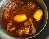 A picture of step 5 of Podi Mutton Curry.