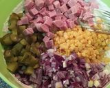 Tésztasaláta recept fázis 2 fotója