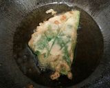 A picture of step 3 of Tempura Fried Spinach and Eggplant.