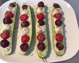 Une image de l'étape 13 de Concombres Noa à la ricotta,herbes fraîches et radis multicolores.