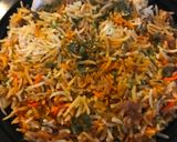 A picture of step 7 of Veg biryani.