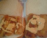 A picture of step 3 of Leftover fish and coleslaw sandwiches.