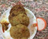 A picture of step 8 of Masala puri.