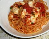 A picture of step 5 of Mozzarella Cheese and Tomato Sauce Pasta.