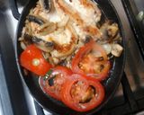 A picture of step 8 of My Sizzling Chicken on a platter 😆.