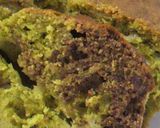 A picture of step 8 of Matcha Chocolate Banana Cake.