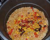 A picture of step 5 of Instapot Chicken Burrito Bowls.
