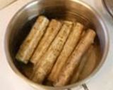 A picture of step 2 of Burdock Roots Wrapped in Kombu.
