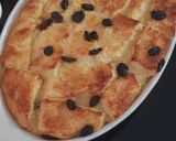 A picture of step 6 of Bread & Butter Pudding with Vanilla Custard Sauce.