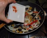 A picture of step 2 of Puff pastry pizza with Raisins & bell pepper.