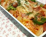 A picture of step 4 of For Bentos: Easy and Flavorful Spaghetti Napolitan.