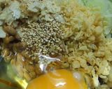 A picture of step 2 of Hearty Ra-yu Seasoned Egg and Natto.