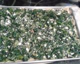 A picture of step 4 of Spanakopita/ Greek Spinach and Feta Pie.