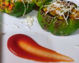 A picture of step 9 of Bharwa Capsicum(Stuffed Bell Peppers).