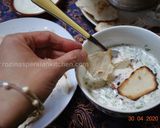 A picture of step 6 of Abdoogh Khiar (Iranian cold cucumber soup).