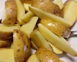Chicken burger with beer battered onion & Cajun wedges recipe step 1 photo