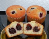 A picture of step 8 of So Juicy! Pound Cake with Whole Kyoho Grapes.