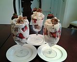 A picture of step 4 of Chocolate Angel food Cake Parfait with Strawberry Cream.
