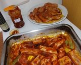 Foto del paso 2 de la receta: Pollo y costilla al BBQ SAKi.Receta fácil y rápida