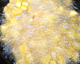 A picture of step 4 of Danbun couscous with plaintain sauce And cabbage.